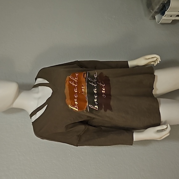 CATO ACTIVE Breathe in Breathe Out Long Sleeve Oversized Yoga T-shirt - Picture 2 of 8